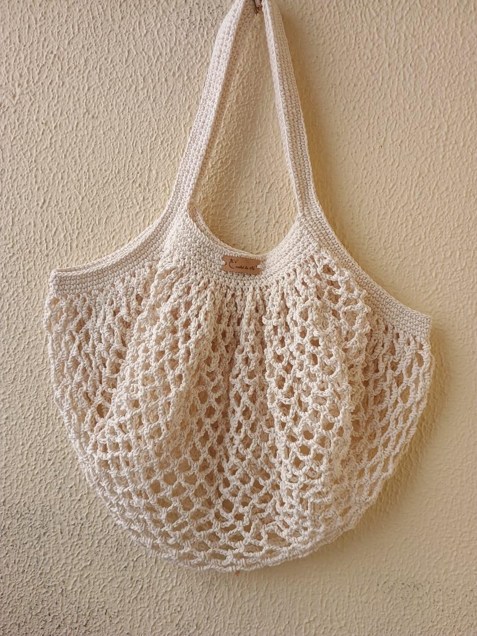 Bolsa de Crochê, Bolsa Rede de Crochê, Sacola Ecológica, Eco