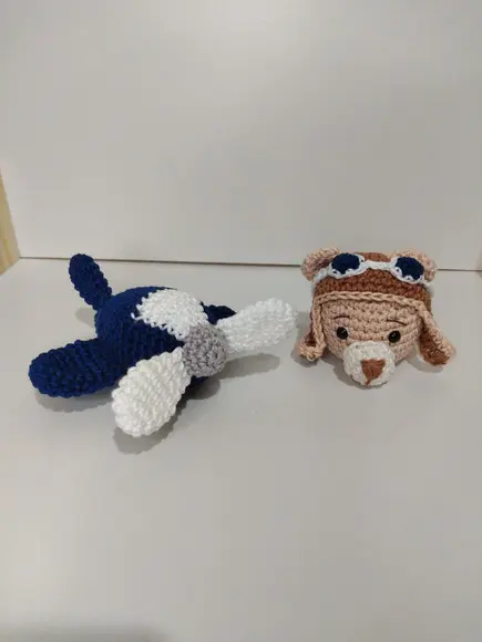 10kits Urso Aviador + Avião (total 20 Peças)