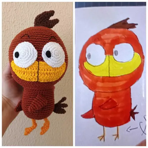 Amigurumi Personalizado a Partir do Desenho da Criança