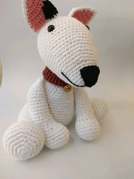 Cachorro Bull Terrier de Crochê