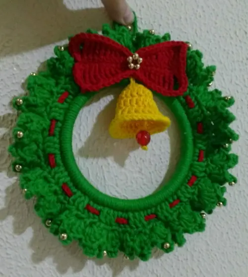 Guirlanda de Natal em Crochê - Promoçâo