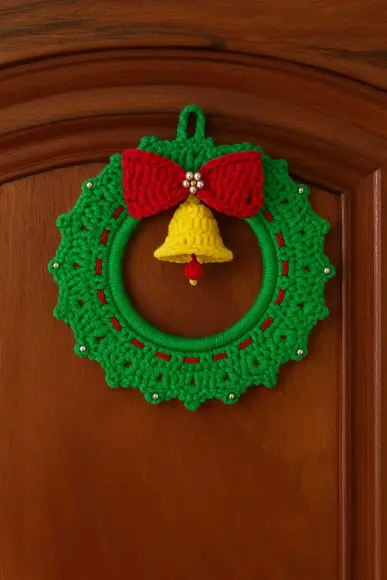 Guirlanda de Natal em Crochê - Promoçâo