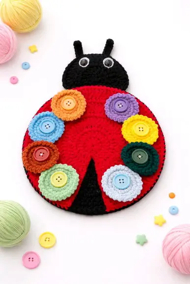 Joaninha Sensorial em Crochê - Brinquedo