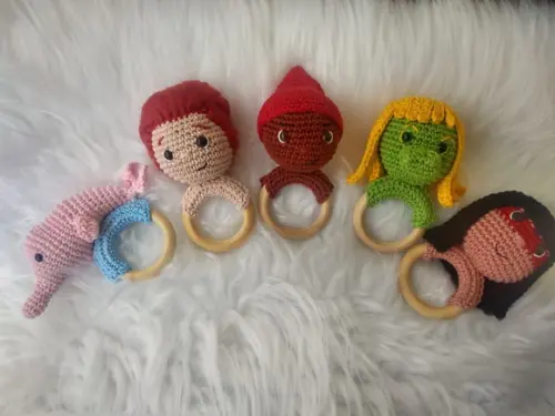 Kit 5und- Chocalhos Folclore Amigurumi