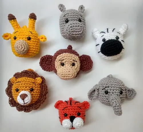 Kit 30 Chaveiros Safari - Lembrancinhas Amigurumi