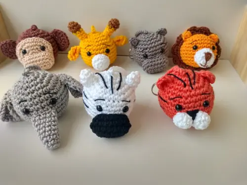 Kit 85 Chaveiro Safari - Lembrancinha Amigurumi