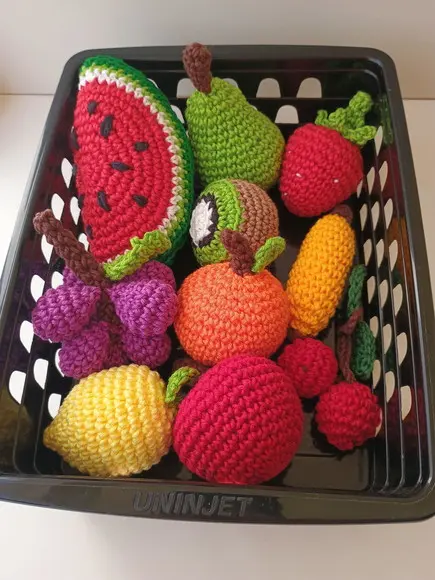 Kit de Frutas de Crochê