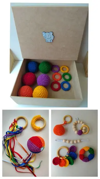 Kit Montessori 10 Itens - Caixa mdf