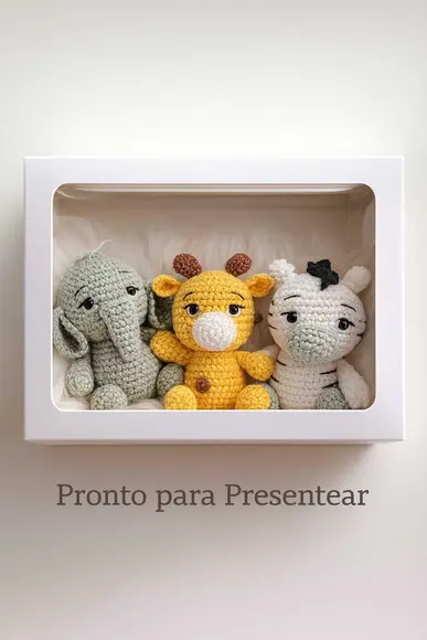 Kit Presente Safari Amigurumi 3 Und