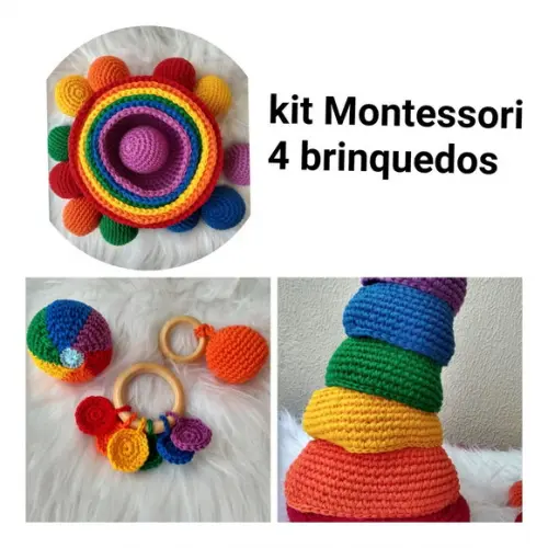Kit Sensorial Montessori com Cestos de Atividades