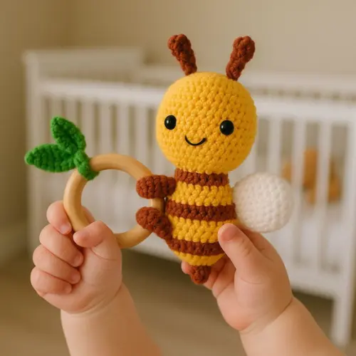 Mordedor Amigurumi Abelha
