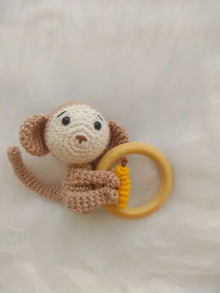 Mordedor Amigurumi Macaco