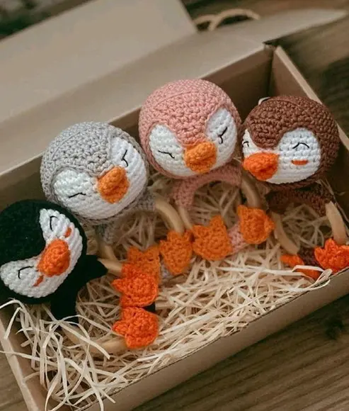 Mordedor Amigurumi Pinguim