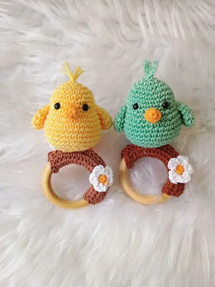 Mordedor Passarinho Amigurumi
