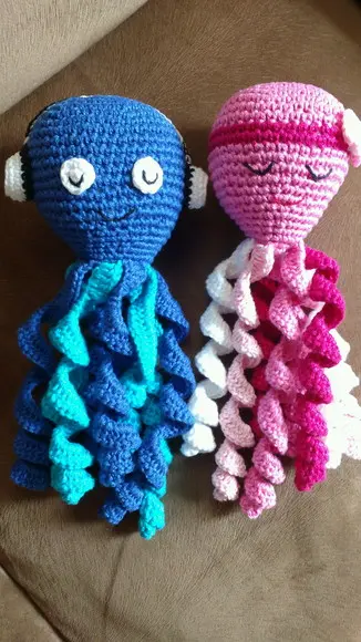 Polvo Amigurumi para Recém Nascido
