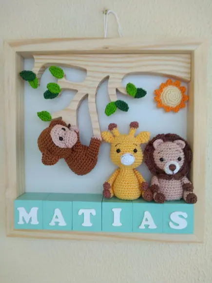 Porta Maternidade Safari Amigurumi