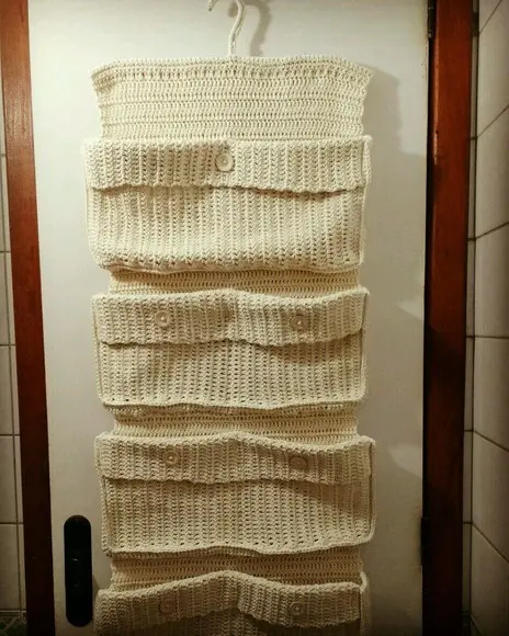 Porta Objeto de Crochê Grande