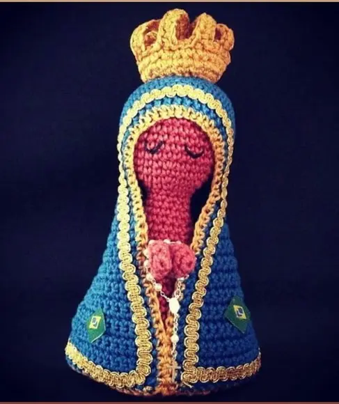 Santinha em crochê