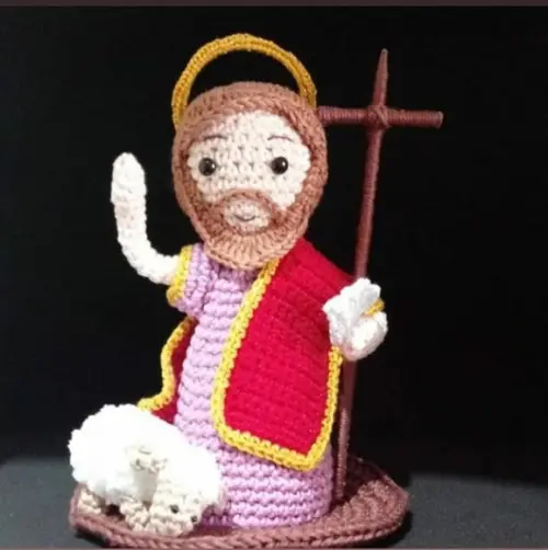 São João Batista em crochê