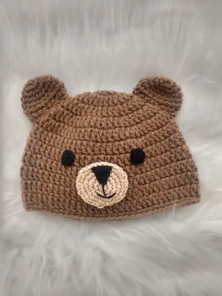 Touca de Urso de Crochê