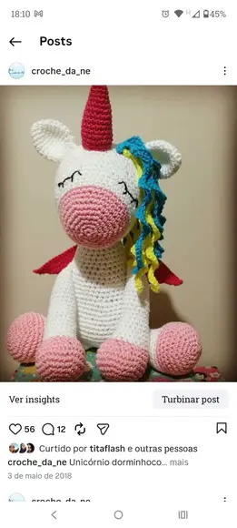 Unicórnio Amigurumi