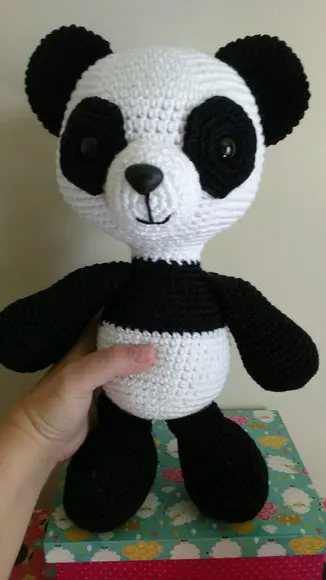Urso Panda de crochê