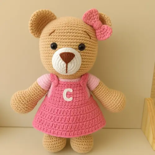 Urso Personalizado Amigurumi - 30cm