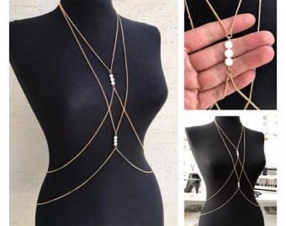 BodyChain Duplo Pérolas