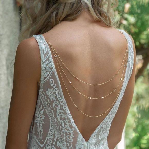 Colar Triplo Invertido Delicado Vestido de Noiva Cristais