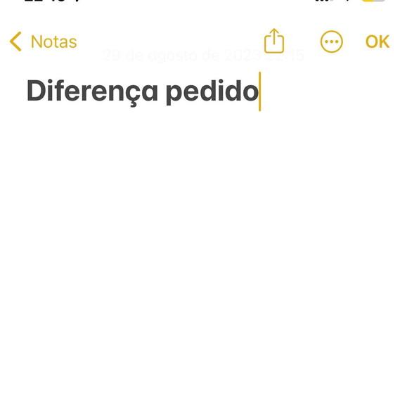 Diferença Pedido
