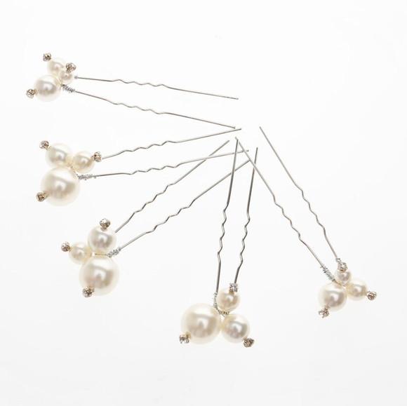 Kit 5 Grampinhos de Pérolas