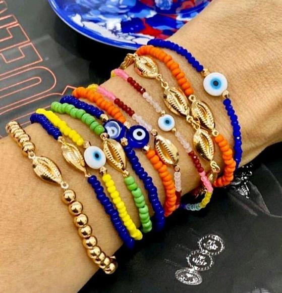 Mix pulseiras coloridas