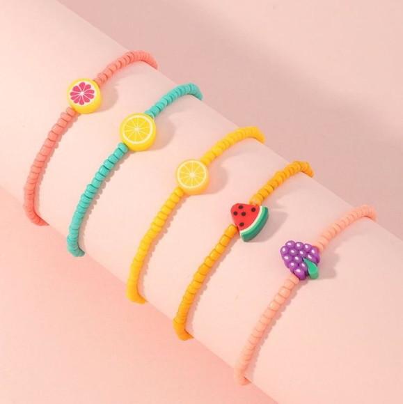 Mix pulseiras frutas