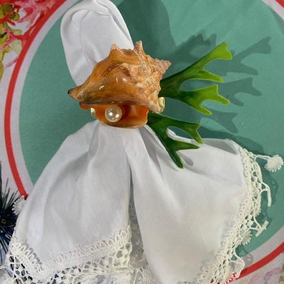 Porta Guardanapo Búzios com alga