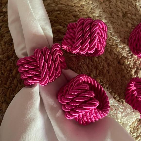 Porta Guardanapo cordão rosa
