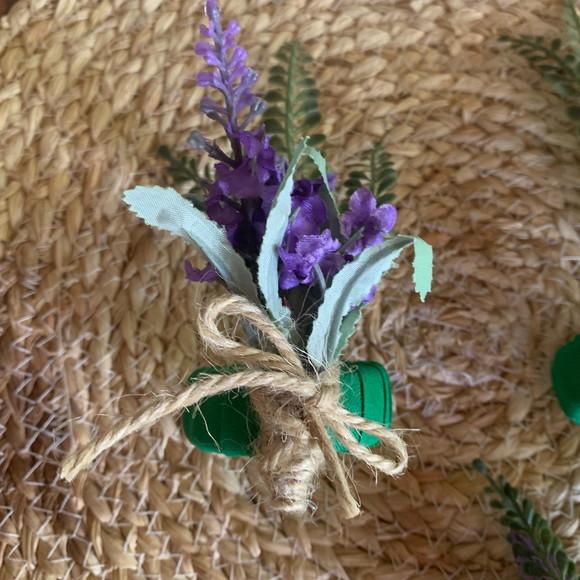 Porta Guardanapo Flor lavanda