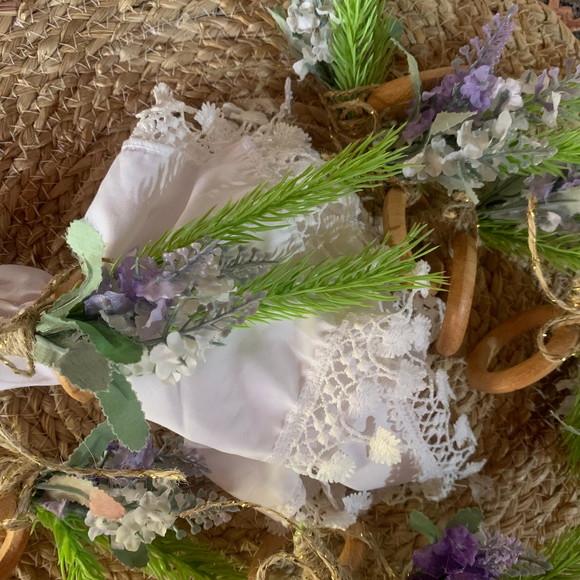 Porta Guardanapo Flor lavanda