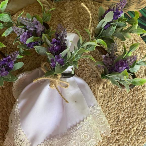Porta Guardanapo Flor lavanda