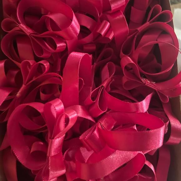 Porta Guardanapo Laço Cetim Rosa Pink