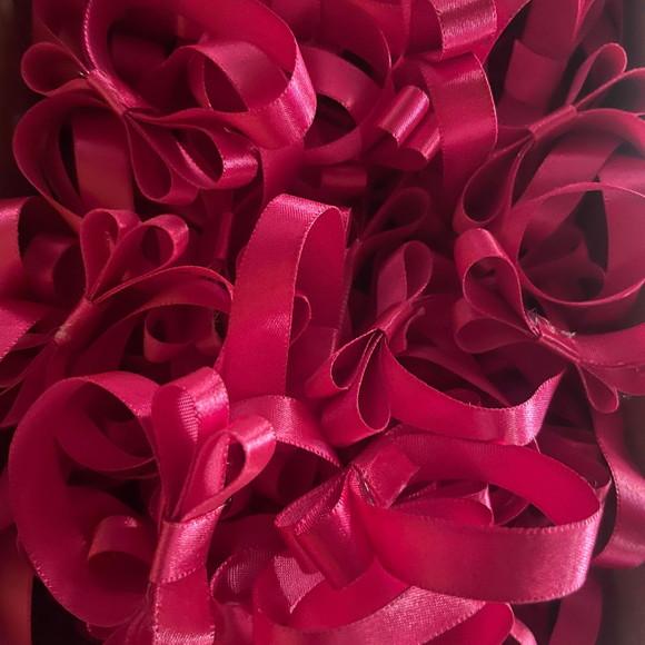 Porta Guardanapo Laço Cetim Rosa Pink
