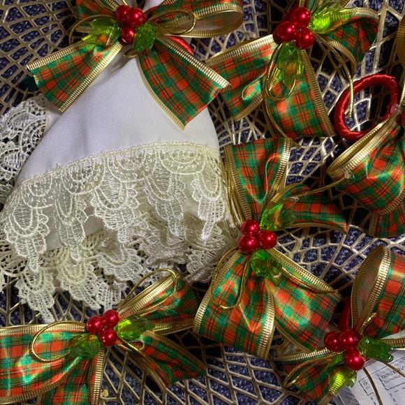 Porta Guardanapo Laço Natal