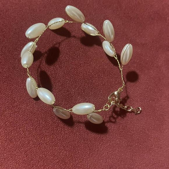 Pulseira corsagê de pérolas kit 6