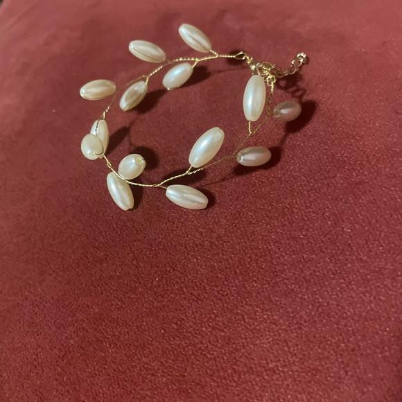Pulseira corsagê de pérolas kit 6