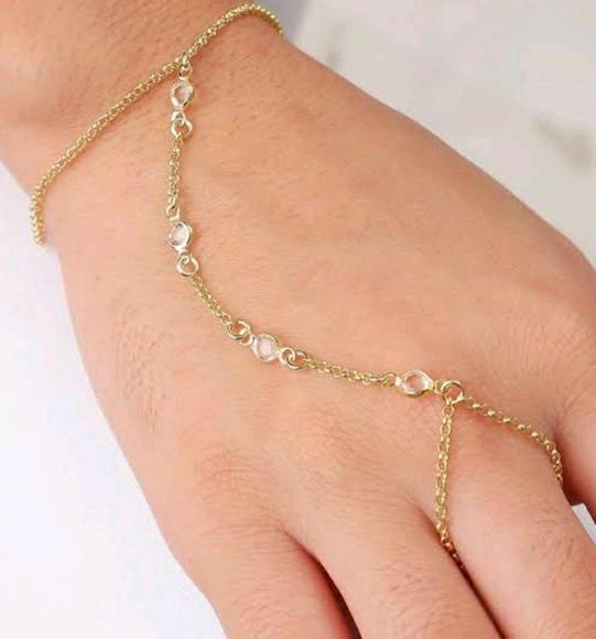 Pulseira de Mão Cristais