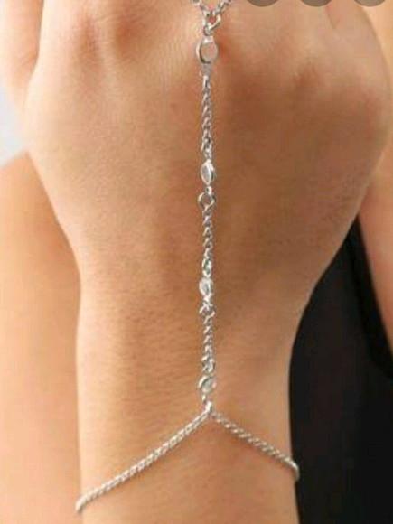 Pulseira de Mão Cristais