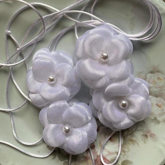 Sandália Pés Descalço Flor Organza