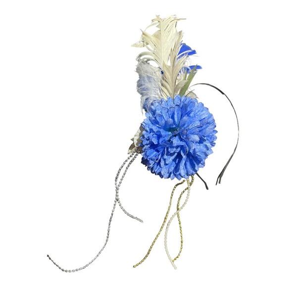 Tiara Carnaval Flor Azul