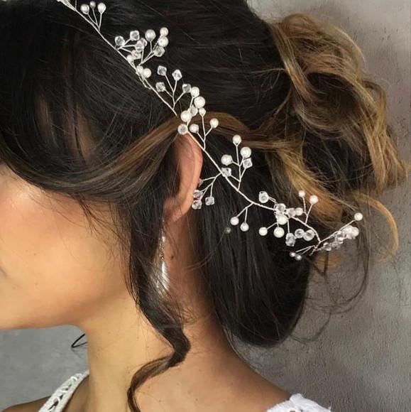 Tiara Pérolas E Cristais