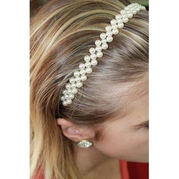 Tiara Pérolas trançadas