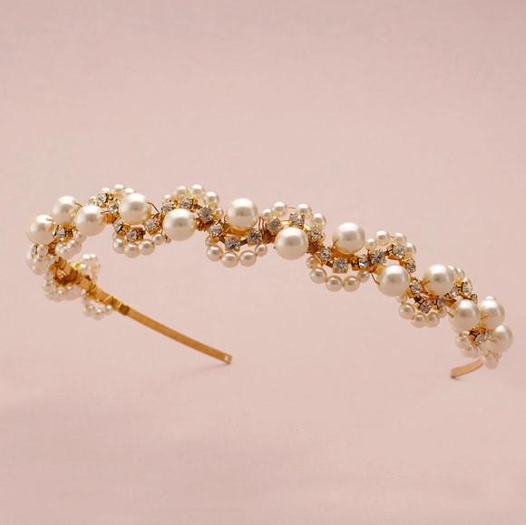 Tiara Pérolas E Strass